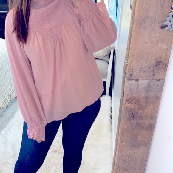 Pink boho peasant top size medium/large - Picture 2 of 4